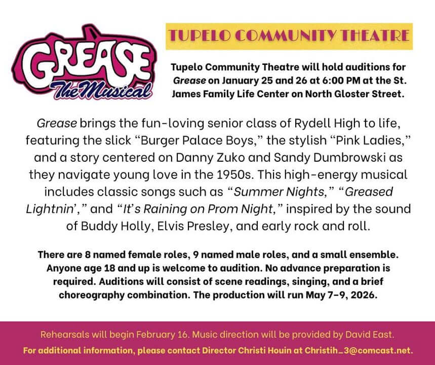 🚨Please watch our social media pages for updates about auditions and weather postponements