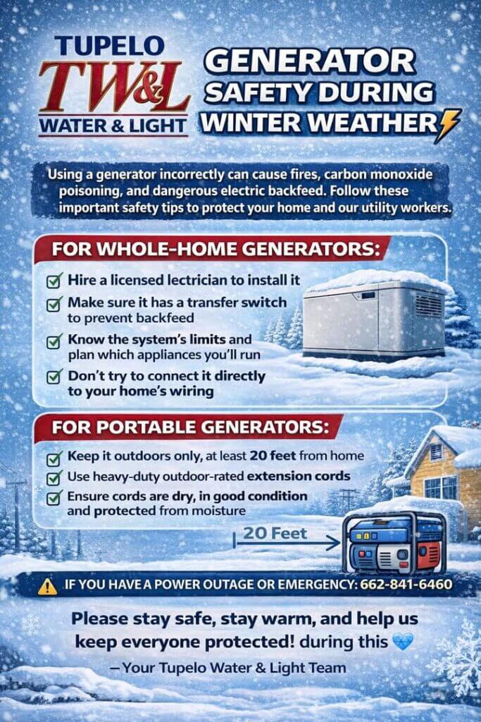 ⚡ Generator Safety Matters During Winter Weather ⚡