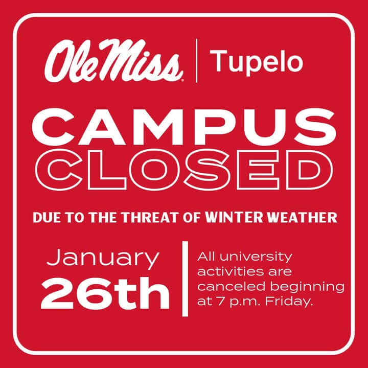 Due to the threat of extreme weather this weekend, all UM campuses will be closed on Monday, January