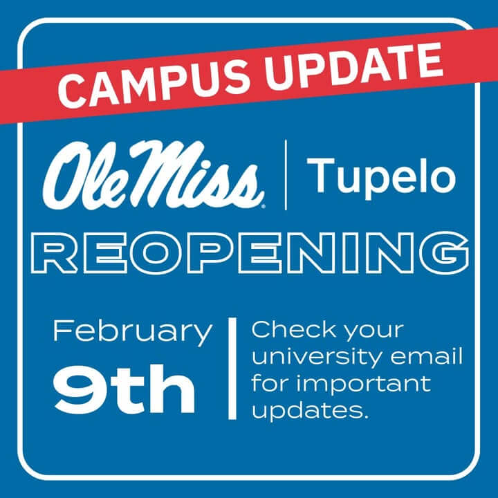 The University of Mississippi will return to normal operations on Monday, Feb