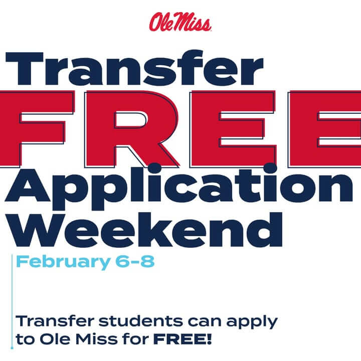 Last day to take advantage of FREE application weekend for transfer students