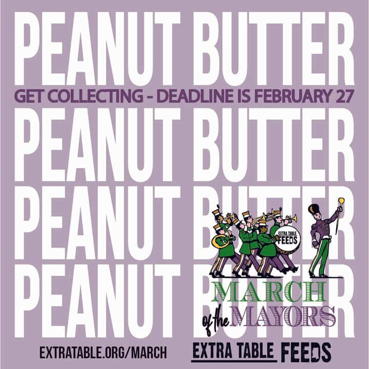 Help us help feed the hungry in north Mississippi by bringing peanut butter to one of our five drop-