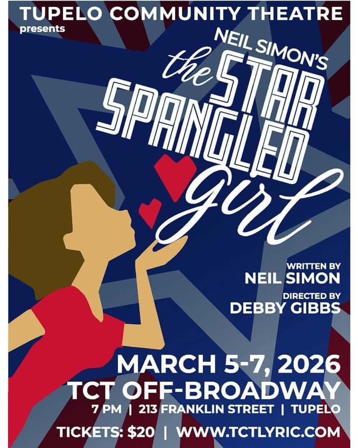🇺🇸Join us at TCT Off-Broadway as our Primetime Players present THE STAR SPANGLED GIRL by Neil Simon