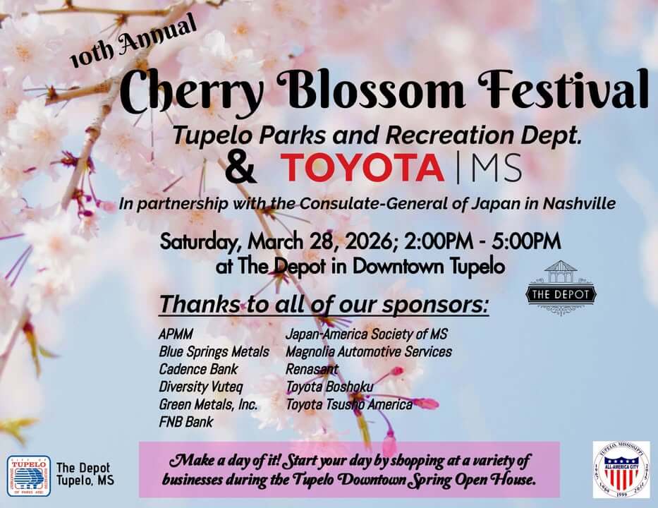 Plan to join us as we celebrate the 10th Annual Cherry Blossom Festival on Saturday, March 28th, fro
