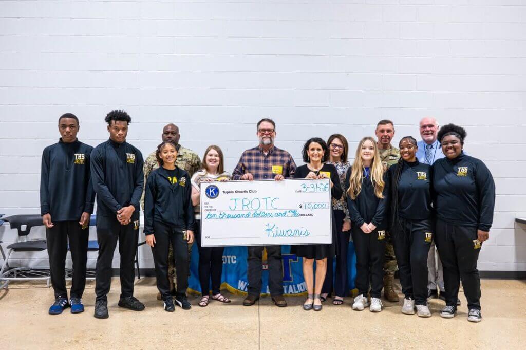 Words simply can't express the appreciation for the $10K donation from the Tupelo Kiwanis Club to th