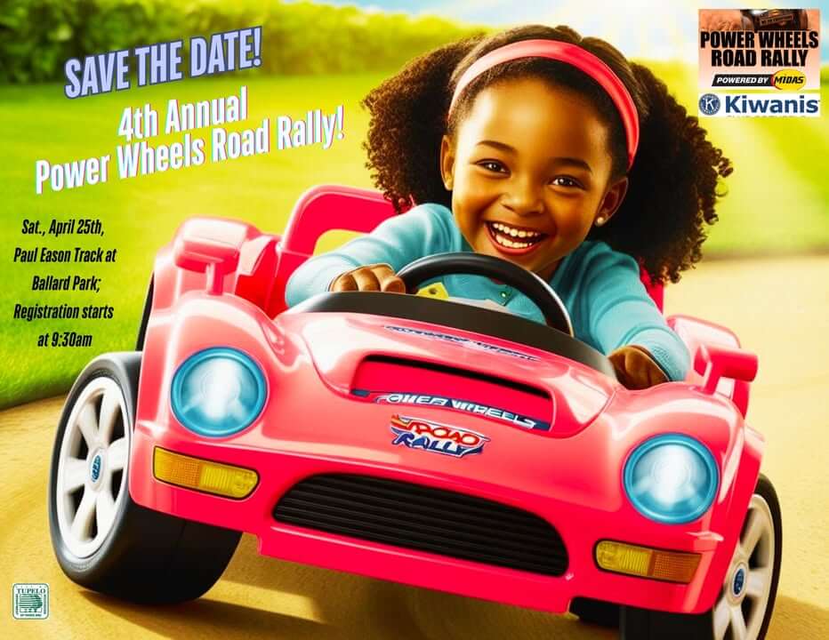 We are so excited to host the 4th Annual Power Wheel Road Rally on Saturday, April 25th, at the Paul