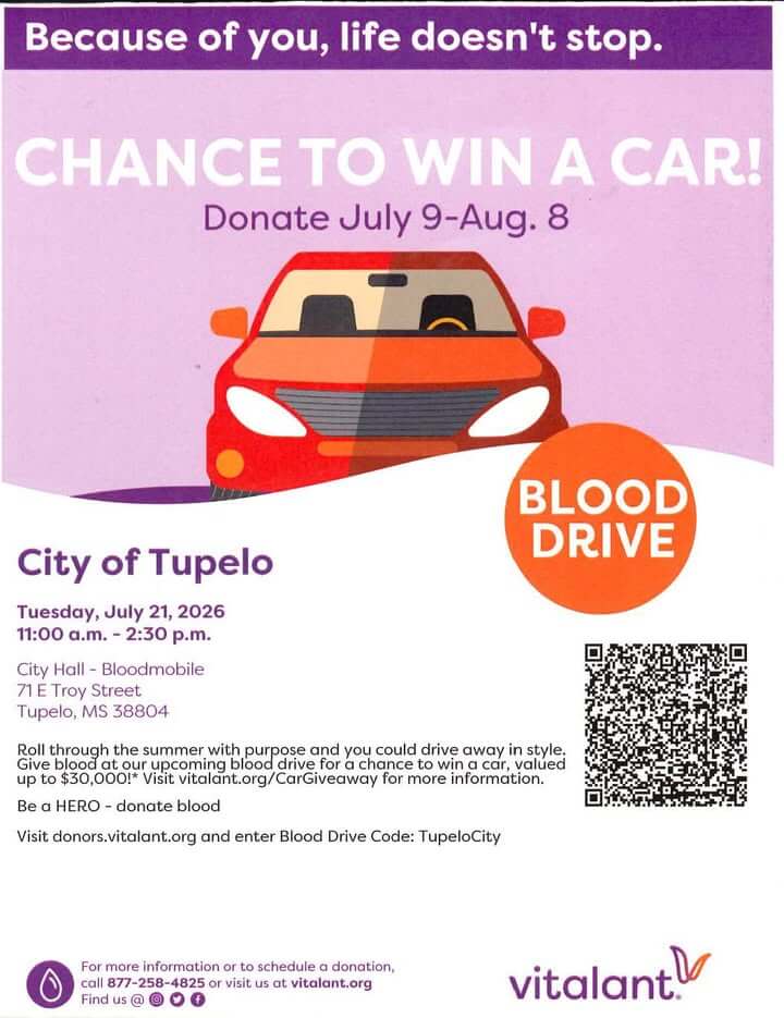 Blood Drive – Tuesday, July 21, 2026