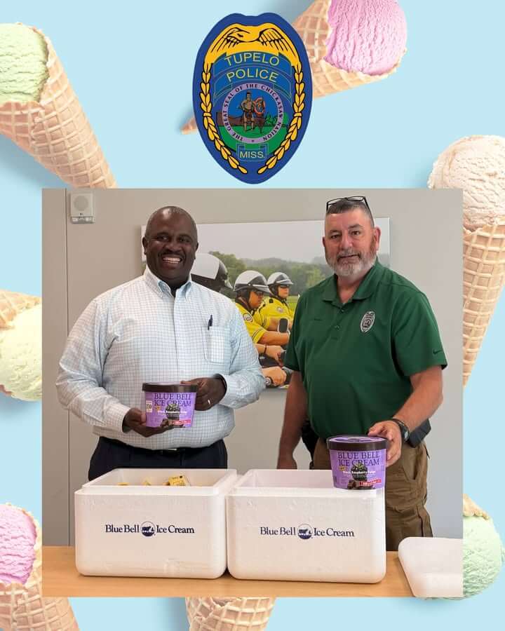 Thank you to Emanuel Williams with Blue Bell Creameries for stopping by this past Friday and treatin