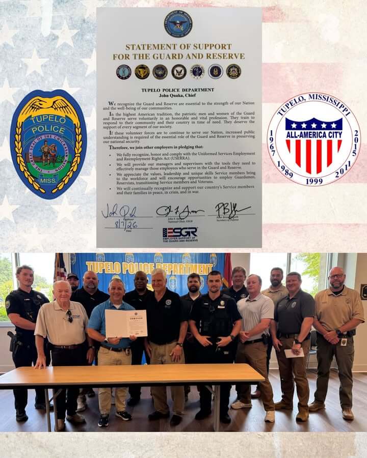 Today, Chief John Quaka signed the Department of Defense’s Statement of Support for the Guard and Re
