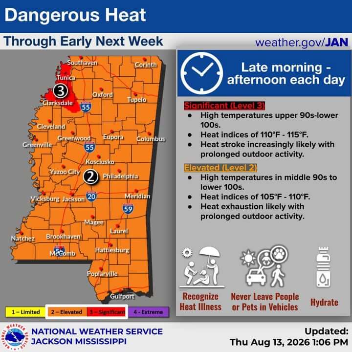 🥵 Dangerous heat is sticking around through early next week