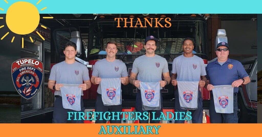 A big thank you to the Ladies Auxiliary for donating custom cooling towels to our frontline personne