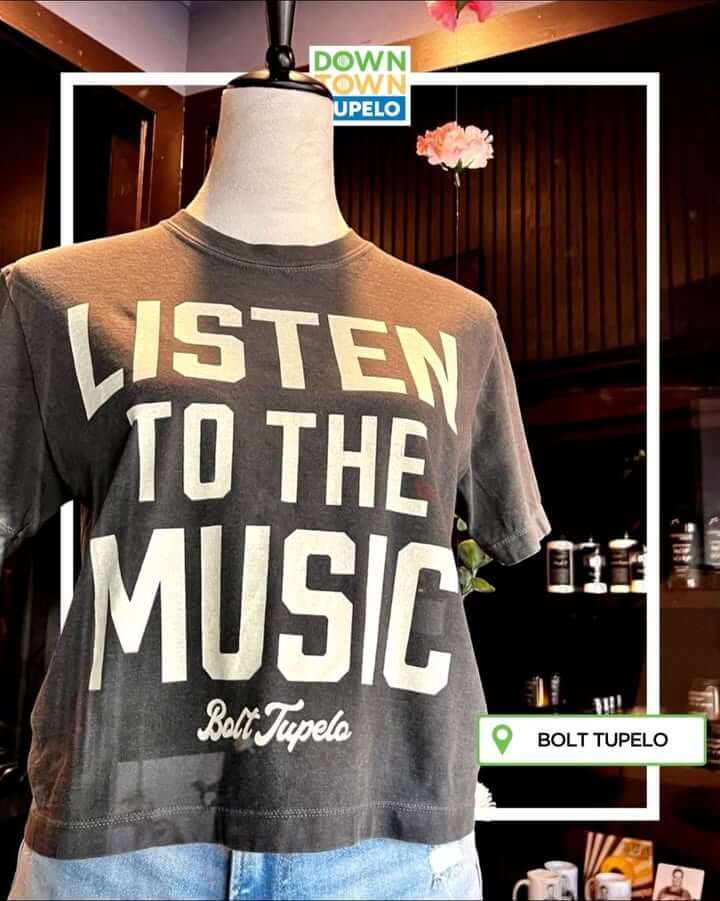 Listen to the music 🎶 Shop Downtown Tupelo⚡️