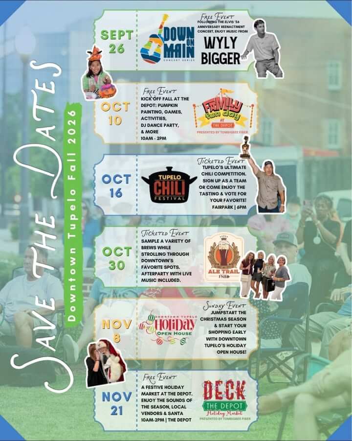 Fall is approaching, and Downtown Tupelo is the place to be!