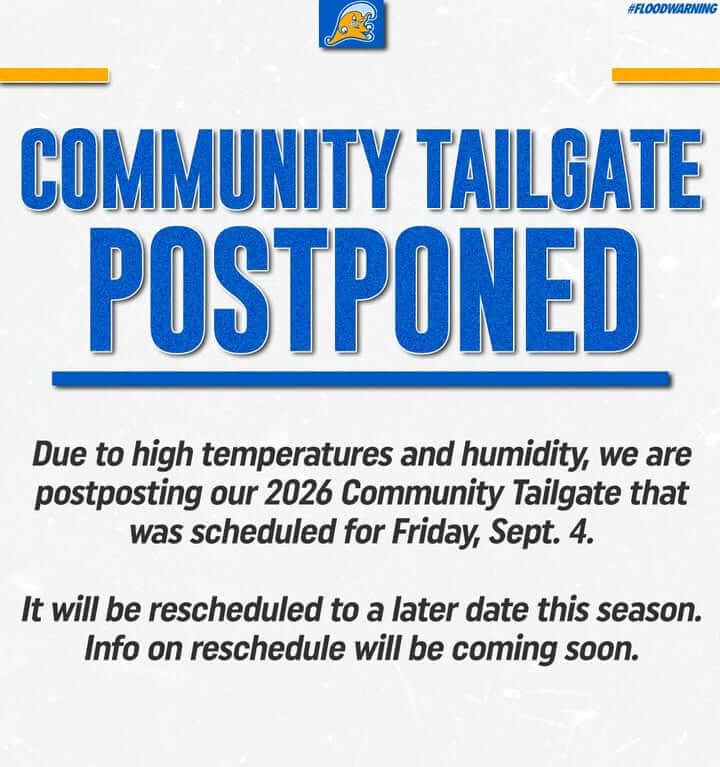 Due to extreme heat advisories expected during setup and throughout Friday’s event, the Community Ta