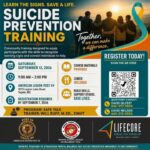 Community Suicide Prevention Training Scheduled for September 12 Community Suicide Prevention Training