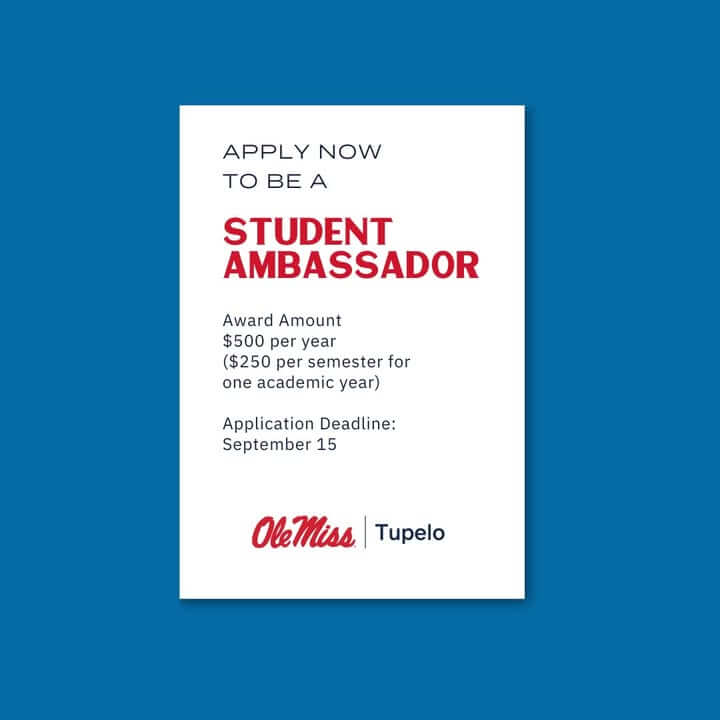 There’s still time to apply to be a student ambassador!