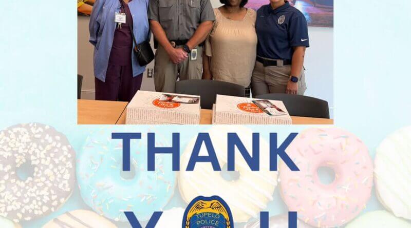 Thank you to Tupelo Community Care Center for stopping by yesterday and bringing donuts for our offi