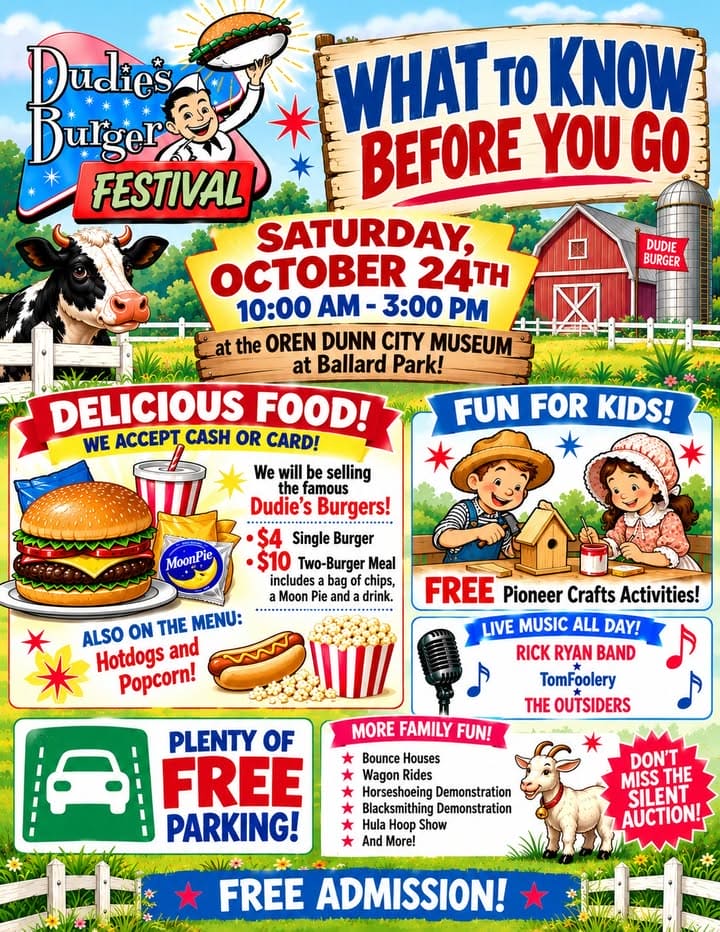 We're counting down to the annual Dudie's Burger Festival this Saturday, Oct