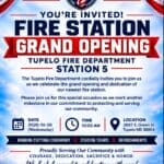 Tupelo Fire Department sets Station 5 grand opening for Oct. 28 Come join us and be a part of Fire Departments future and history in the making here at Tupelo