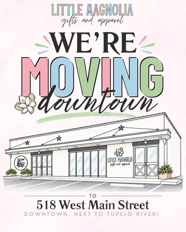 We are SO excited to have Little Magnolia gifts and apparel joining us in Downtown Tupelo!!!